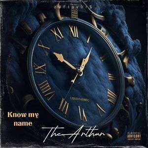 Elegant Blue and Gold Wall Clock